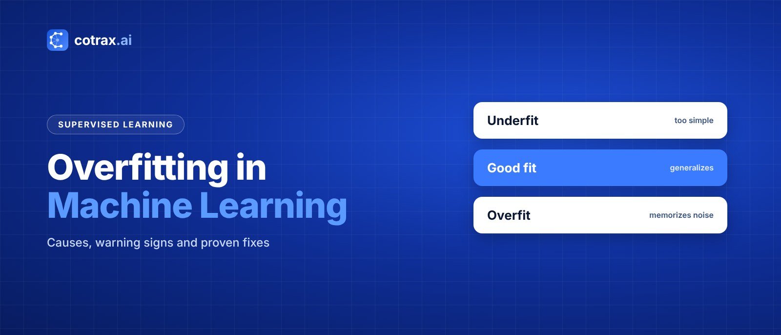 Overfitting in Machine Learning: Causes, Signs & Fixes banner